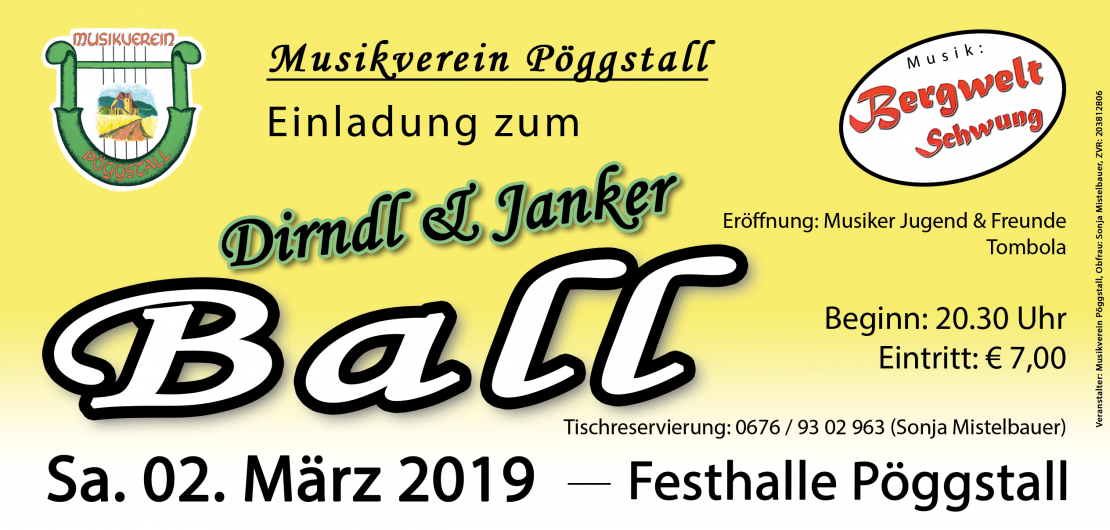 Flyer Dirndl & Janker Ball 2019