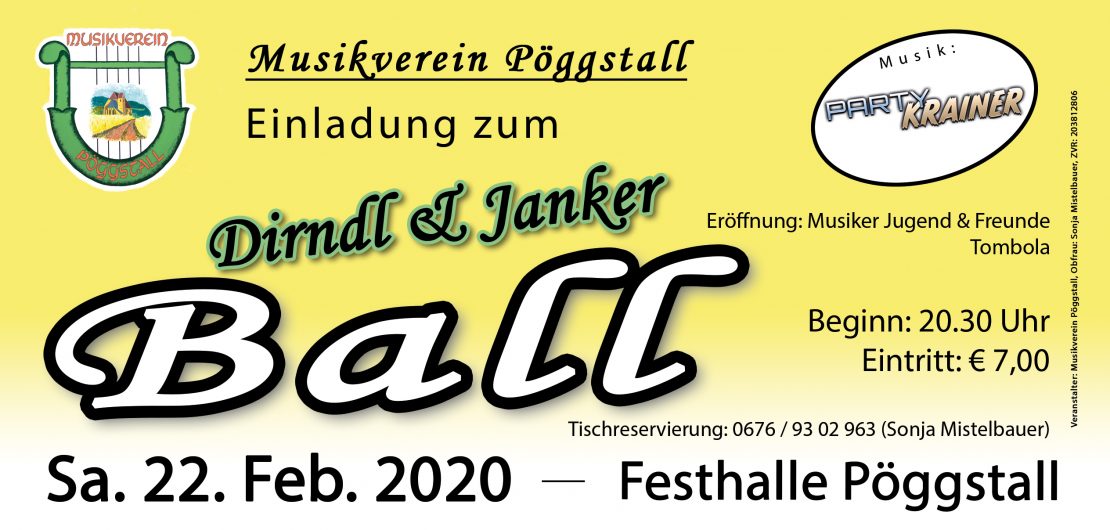 Flyer Dirndl & Janker Ball 2020