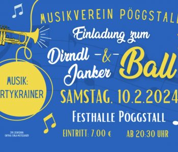 Einladung Dirndl und Janker Ball Pöggstall 2024